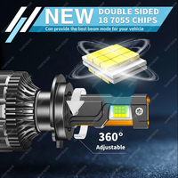 Phares LED de voiture haute puissance 200W, nouveau modèle K26, remplacement direct pour la restauration des feux LED