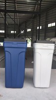 Réservoir de saumure carré Extrepure 70L en PE avec couvercle hermétique, réservoir de sel pour système adoucisseur d'eau, équipement de traitement de l'eau pour usine