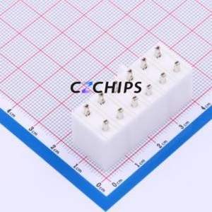 B12P-VL Wire-to-<b>Board</b> <b>Pin</b> Header Through hole Component (THT),P=6.2mm Connector 2x6P 6.2mm Through Hole VL - Product Image 2