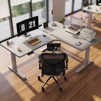 Bureau assis-debout ergonomique robuste avec mécanisme de levage fluide, bureau réglable en hauteur pour mobilier de bureau