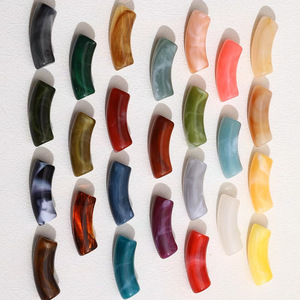11*35mm Gradient Two-Tone <strong>Large</strong> Curved Acrylic <strong>Beads</strong> DIY Handmade <strong>Bracelet</strong> Accessories Materials Wholesale for <strong>Bracelet</strong> Making - Product Image 2