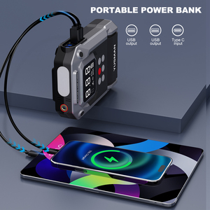Custom Waterproof OEM Factory Outlet 4500A Car Jump Starter Power Bank with Tire Inflator <strong>Battery</strong> <strong>Booster</strong> - Product Image 6