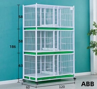 Nouvelles cages à pigeons pliables en métal avec plateau en plastique robuste, design solide, style moderne et simple, durables et peu encombrantes