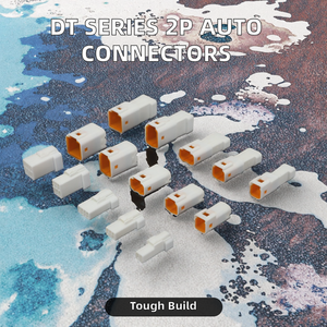 ขั้วต่อรถยนต์เยอรมัน ซีรีส์ DT DTM รุ่น DT06-2S-<span class=keywords><strong>E005</strong></span> และ <span class=keywords><strong>DT04</strong></span>-<span class=keywords><strong>2P</strong></span>-<span class=keywords><strong>E005</strong></span> สีดำ แบบปิดผนึก ตัวผู้/ตัวเมีย ทำจากทองเหลือง 2 ขา สำหรับสายไฟ DC - Product Image 2