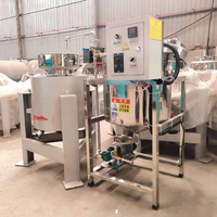 Équipement de purification et de filtration d'huile brute (arachide, sésame, tournesol) avec filtre centrifuge et mélangeur chauffant combinés, capacité 150 kg, modèle HJ-OF91