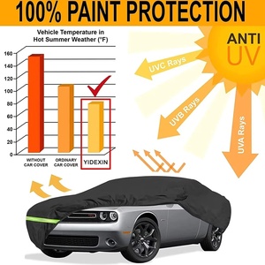 Fundas Impermeables para Automóviles Dodge Challenger 2008-2019, Fundas 190T Impermeables y Resistentes al Viento con Correa y Cremallera para Cabina - Product Image 6