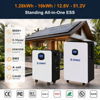 12.8V 25.6V 51.2V Sistem Penyimpanan Energi Surya LiFePO4 All-in-One Tipe Lantai untuk Sistem Penyimpanan Daya Cadangan Rumah