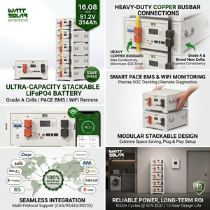 แบตเตอรี่แบบเรียงซ้อนได้ 51.2V 16kwh รุ่นยอดนิยม พร้อมระบบจัดการแบตเตอรี่ UDAN BMS สำหรับสำรองไฟ - Product Image 6