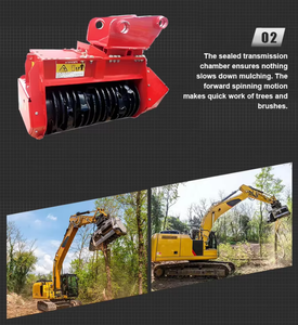 Débroussailleuse hydraulique HXD pour excavatrice, homologuée CE, pour le défrichement professionnel des terres - Product Image 5
