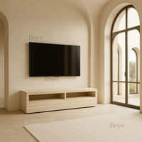 Moderner Marmor-TV-Schrank, Travertin-TV-Ständer, Wohnzimmermöbel-Design, Calacatta Viola Marmor TV-Konsole, Moderner Luxus