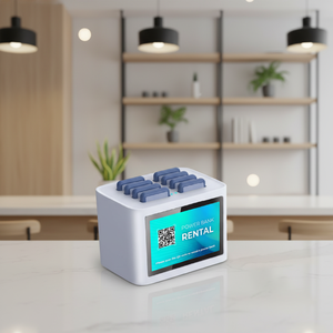 Solutions de location de batteries externes Y2 : Station de comptoir à 8 emplacements, jusqu'à 24 batteries externes de 6000 mAh, double tension 110 V/240 V, pour spas et <span class=keywords><strong>caf</strong></span>és - Product Image 1