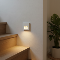 Lampe murale LED d'extérieur étanche IP65 en aluminium 1,6W, structure compacte, prix abordable, pour jardin et marches