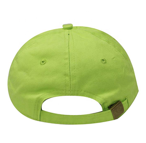 Berretto da Baseball per bambini morbido con Logo ricamato in cotone di alta qualità stile non strutturato cappellino da papà verde a tesa curva - Product Image 5