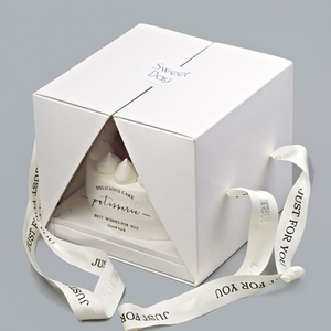 Boîte à gâteau transparente personnalisée, boîte à gâteau rectangulaire pour mariage oriental <span class=keywords><strong>turc</strong></span>, caixa de bolo, cajas personalizadas para postres - Product Image 2