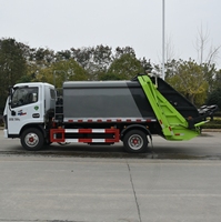 Camion compacteur de déchets Euro6B léger de 6 mètres cubes, spécialement conçu pour les travaux d'assainissement urbain avec fonction de télécommande CAN