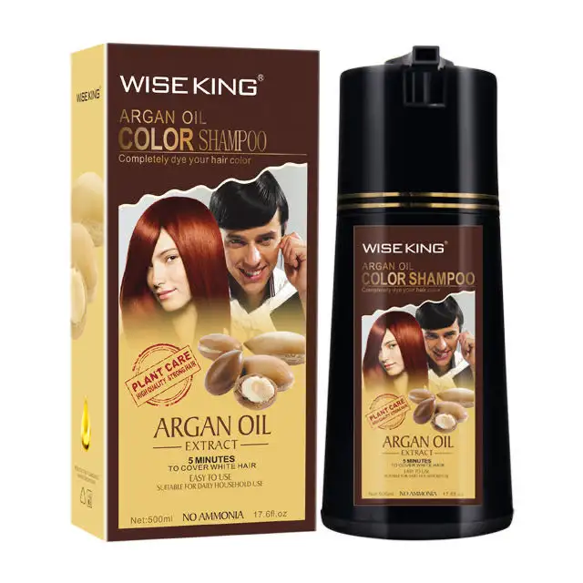 Lemoda — shampooing colorant pour cheveux colorés, avec huile d'argan, finition sppidy couvrant les cheveux blancs/gris, emballage en arabie saoudite