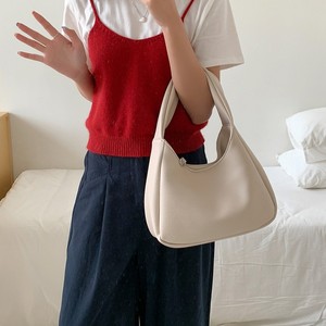 2025 Summer Retro Niche Soft PU Leather Texture Polyester Lining Casual Bucket <b>Tote</b> <b>Bag</b> for Women Commuting Large Capacity - Product Image 3