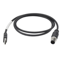 Cable Industrial M12 de 5 Pines Macho/Hembra USB 2.0, Conector Impermeable IP67 de 180 Grados, Doble Extremo para Soldadura, Tipo DIN