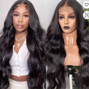 Perruque Lace Front Deep Wave pour femme, avec raie au milieu, petites boucles longues, style ethnique, pour modification de la forme du visage - Product Image 6