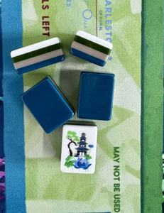 Wholesale Luxury Acrylic 4 Layer Anti-fading <b>Poker</b> <b>Chips</b> Modern Laser Engraving Navy Blue American Non-Toxic Entertainment - Product Image 4