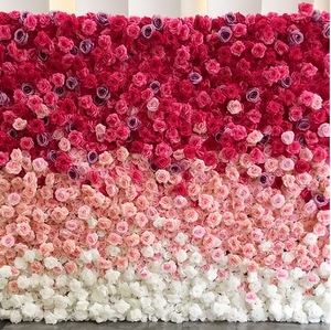 Cost Effective Decorative <b>Artificial</b> Flower Wall 3D 8ftx8ft Wedding Event Photo Booth Backdrop Decor - Product Image 4
