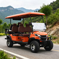 Carro de Golf Eléctrico Todoterreno de Lujo de 4 Plazas y 72V con Batería de Litio, Ruedas Grandes y Chasis Reforzado, Ideal para Caza
