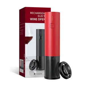 Ouvre-vin électrique portable rouge, 1 unité, de bonne qualité, avec découpeur de feuille