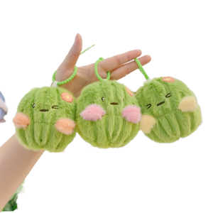 QX Adorable Peluche de Cactus 3D Ecológico de Dibujos Animados, Llavero de Peluche, Juguete Suave de Planta/Flor para Máquina de Garras - Product Image 1