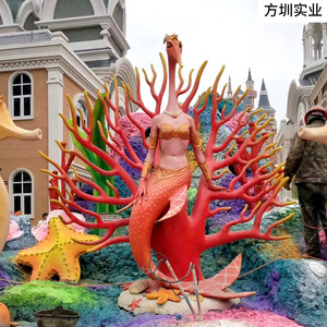Escultura de Resina con Temática Oceánica, Figura de Estilo Caricatura, Decoración Artística para Montar en el Suelo Exterior - Product Image 5
