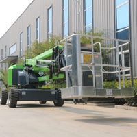 Plateforme élévatrice compacte à émissions zéro avec nacelle articulée télescopique pour les travaux urbains en intérieur