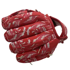 High Quality Wholesale Low Price Outdoor Sports Pitcher Red Baseball Glove