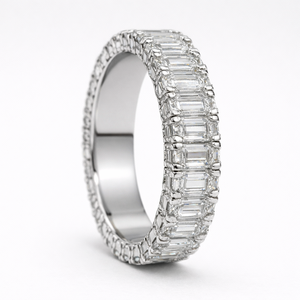 Anillo de platino con diamantes de alta calidad, piedras brillantes y banda de platino duradera para mujer, joyería fina, regalo, ropa nupcial - Product Image 2