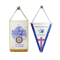 Drapeaux muraux publicitaires personnalisés en tissu non tissé satiné pour clubs de football nationaux, souvenirs d'échange, taille sur mesure