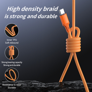 Cavo USB Type-C Intrecciato in Nylon da 60W per Ricarica Rapida e Trasferimento Dati, Compatibile con Xiaomi, <span class=keywords><strong>Samsung</strong></span>, Huawei - Product Image 3