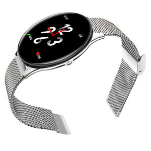 2020 Venta caliente SN58 correa de acero pantalla ronda a prueba de ritmo cardíaco reloj inteligente - Product Image 1