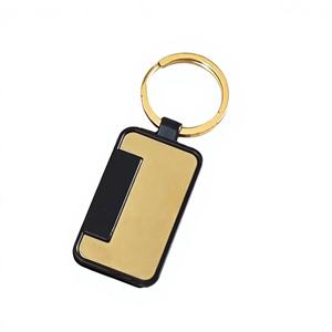 Porte-clés personnalisé en métal et cuir, fait main, design suspendu, souvenir d'entreprise, cadeau promotionnel, impression sérigraphique, vente en gros - Product Image 1