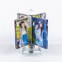 Cadre de conception créative de haute qualité impression d'image personnalisée cadre Photo en cristal de décoration carrée quatre pour souvenir