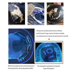 Forro de casco de motocicleta, descompresión 3D, para amortiguador, protege al motociclista - Product Image 5