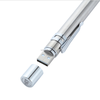 Stylo-lampe pupillaire à double lumière rechargeable LED pour médecins et infirmières, lampe d'examen buccal médicale en acier inoxydable