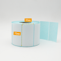 Papel de Etiquetas de Código de Barras Térmico Adhesivo Impermeable de Alta Calidad de 70x30 mm para Aplicaciones de Supermercados, Almacenes y Embalaje