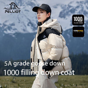 Piumino da Uomo PELLIOT Caldo, Idrorepellente e Antivento per l'Inverno e l'Outdoor con Imbottitura in Piuma d'<span class=keywords><strong>Oca</strong></span> <span class=keywords><strong>Bianca</strong></span> al 95% e Potere di Riempimento 1000 - Product Image 5