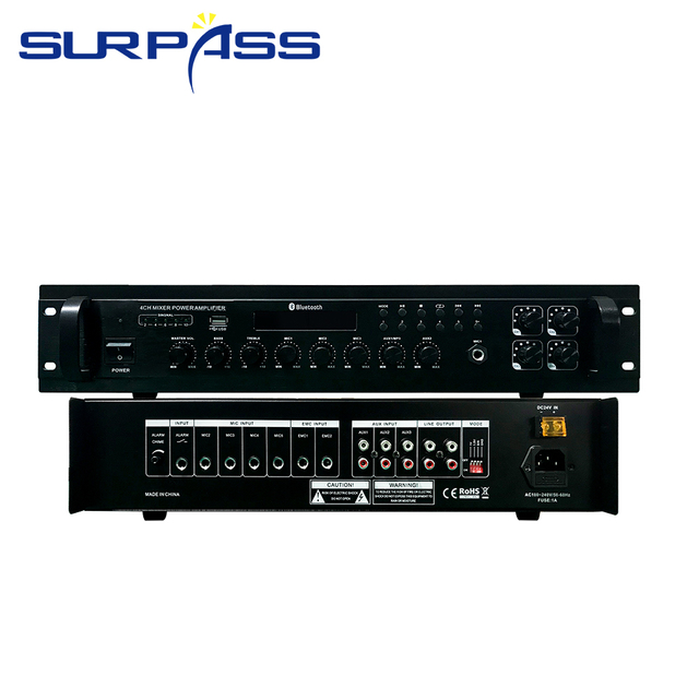 4500UZ Professional High-Power Constant Voltage PA Amplifier for Metal Construction for Engineering Broadcasting Campus