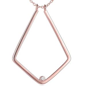Magic <b>Ring</b> Keeper <b>Necklace</b> Open Rhombus Pendant <b>Ring</b> Holder <b>Necklace</b> <b>Ring</b> Keeper V Shaped <b>Necklace</b> Choker - Product Image 1