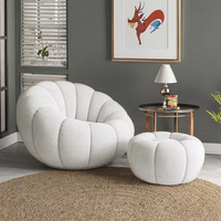 Fauteuil paresseux en forme de citrouille, fauteuil de chambre à coucher, tatami simple, fauteuil de détente, pouf, chaise longue, design minimaliste moderne, meubles de maison