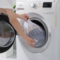 Sac à linge en maille grossière résistant aux déchirures avec cordon de serrage personnalisé, multi-tailles, réutilisable, anti-déformation, pour machine à laver