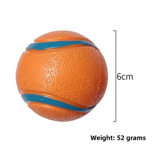 Ultra dayanıklı 6cm silikon elastik kauçuk topu köpek eğitim malzemeleri için güzel interaktif çiğnemek oyuncaklar - Product Image 5