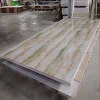 Nouveau panneau mural en PVC 3D effet marbre UV 3 mm, panneau décoratif de plafond en bois de luxe pour hôtel, facile à installer, imperméable