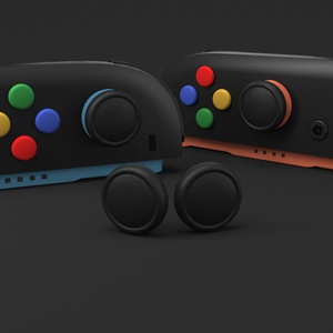 PlayVital 4 Coques de boutons directionnels ABXY en silicone colorés et 2 capuchons de joystick pour Nintendo Switch 2 Joy-Con - Product Image 5