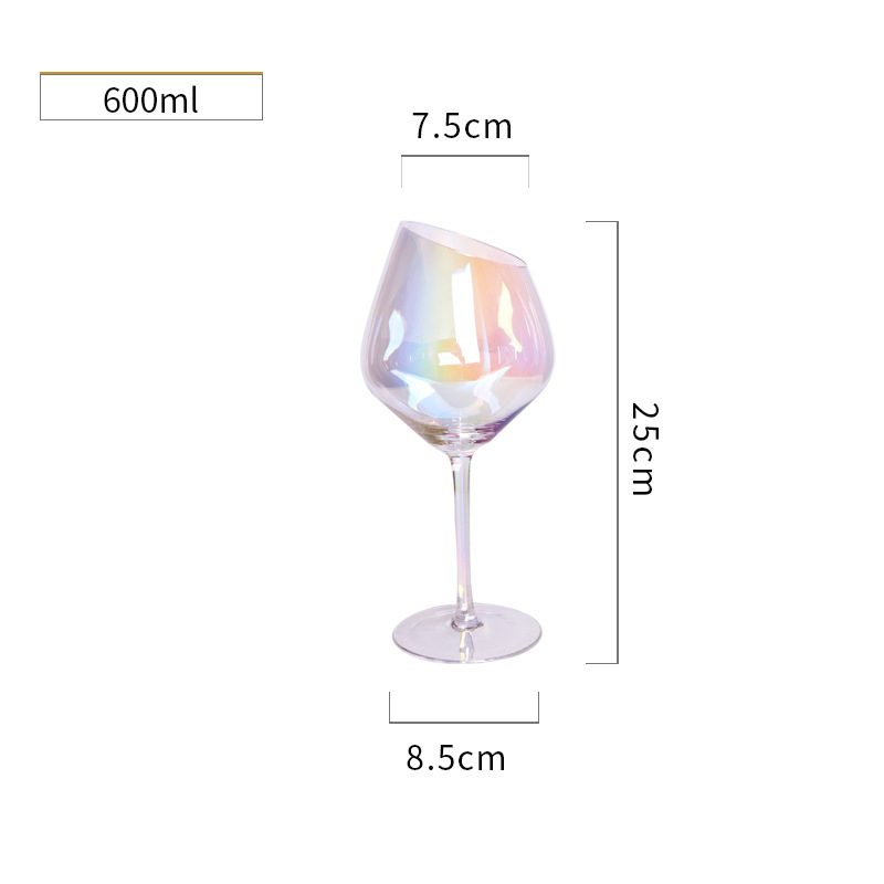 Verre à vin irisé