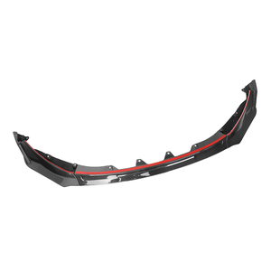 Lèvre de pare-chocs avant en fibre de carbone véritable style V pour <span class=keywords><strong>BMW</strong></span> M3 <span class=keywords><strong>G80</strong></span> M4 G82 G83 2021+ – Séparateurs de lèvre avant 3 pièces - Product Image 3
